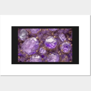 Seamless Amethyst Texture Posters and Art